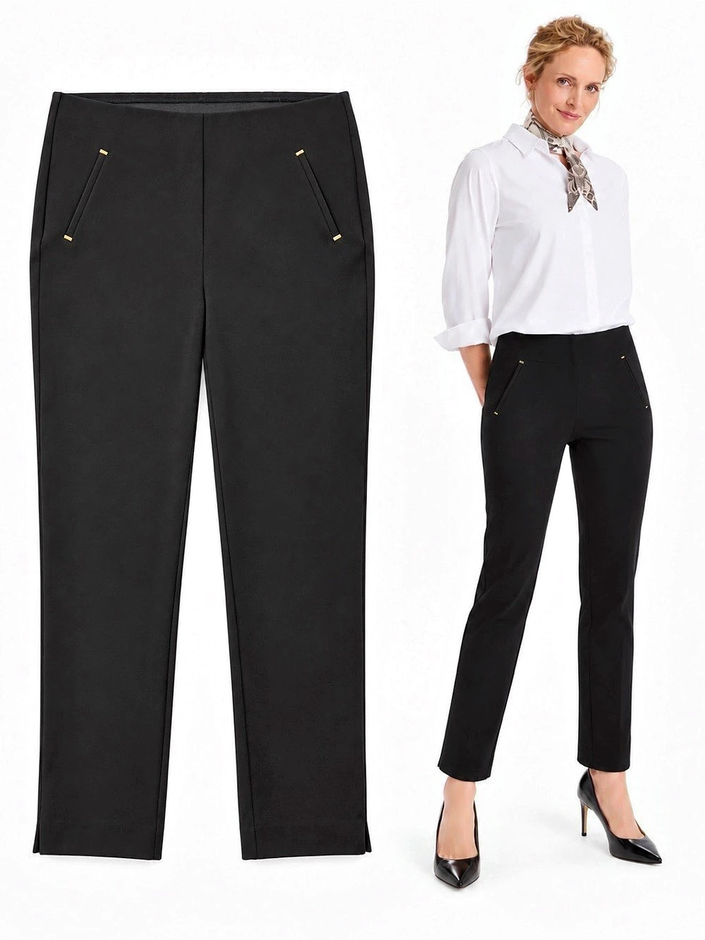 Chico’s Juliet So Slimming 360 Black Ankle Pants 2.5 US 14 NWOT